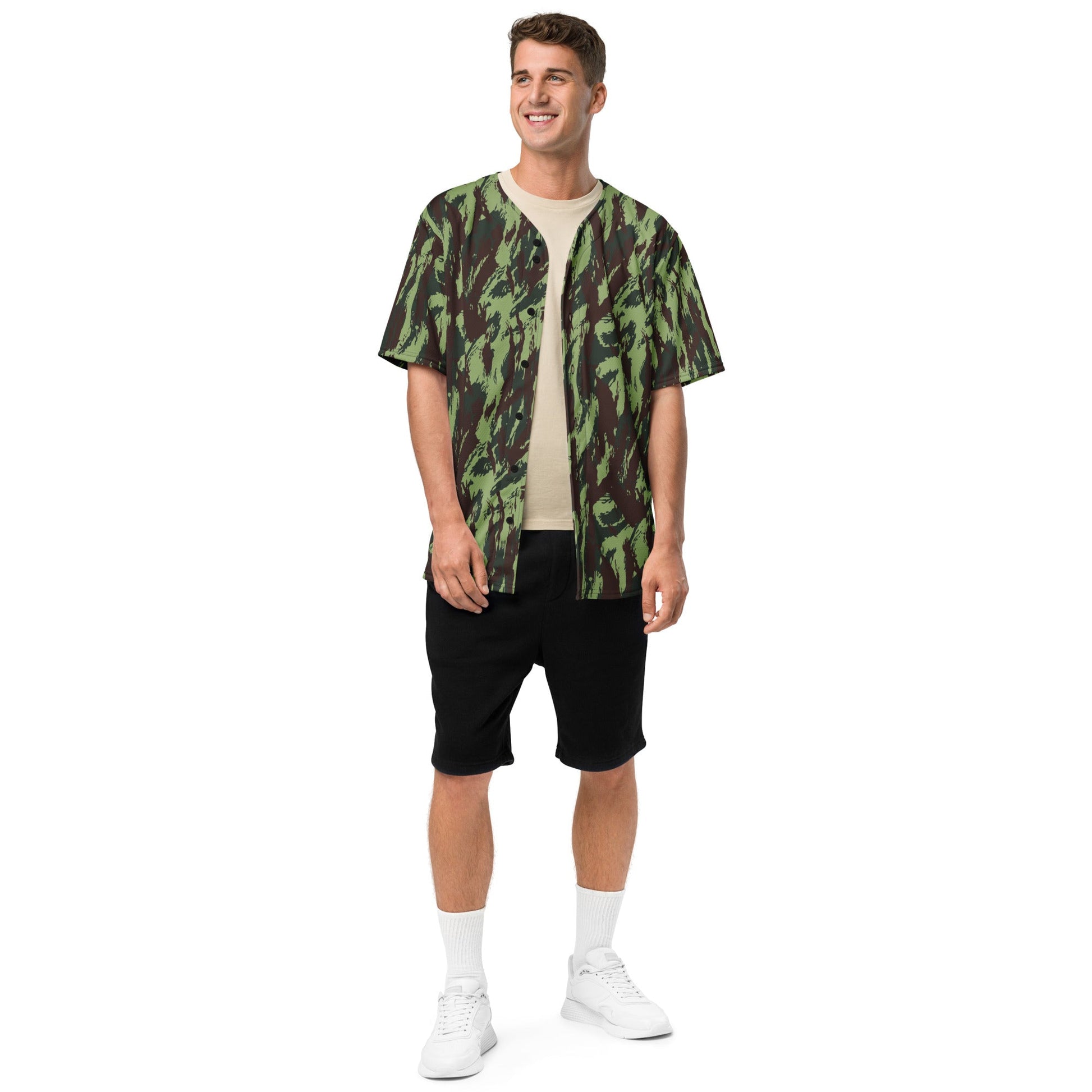 Portuguese Lizard Vertical CAMO baseball jersey - Baseball Jerseys