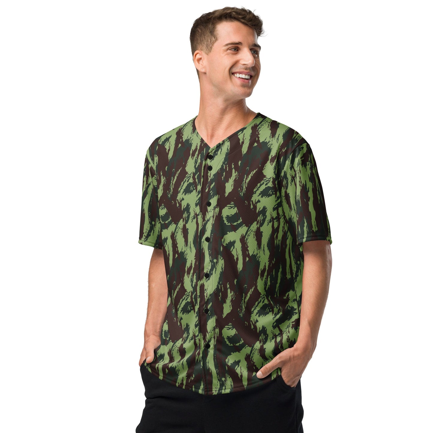 Portuguese Lizard Vertical CAMO baseball jersey - Baseball Jerseys