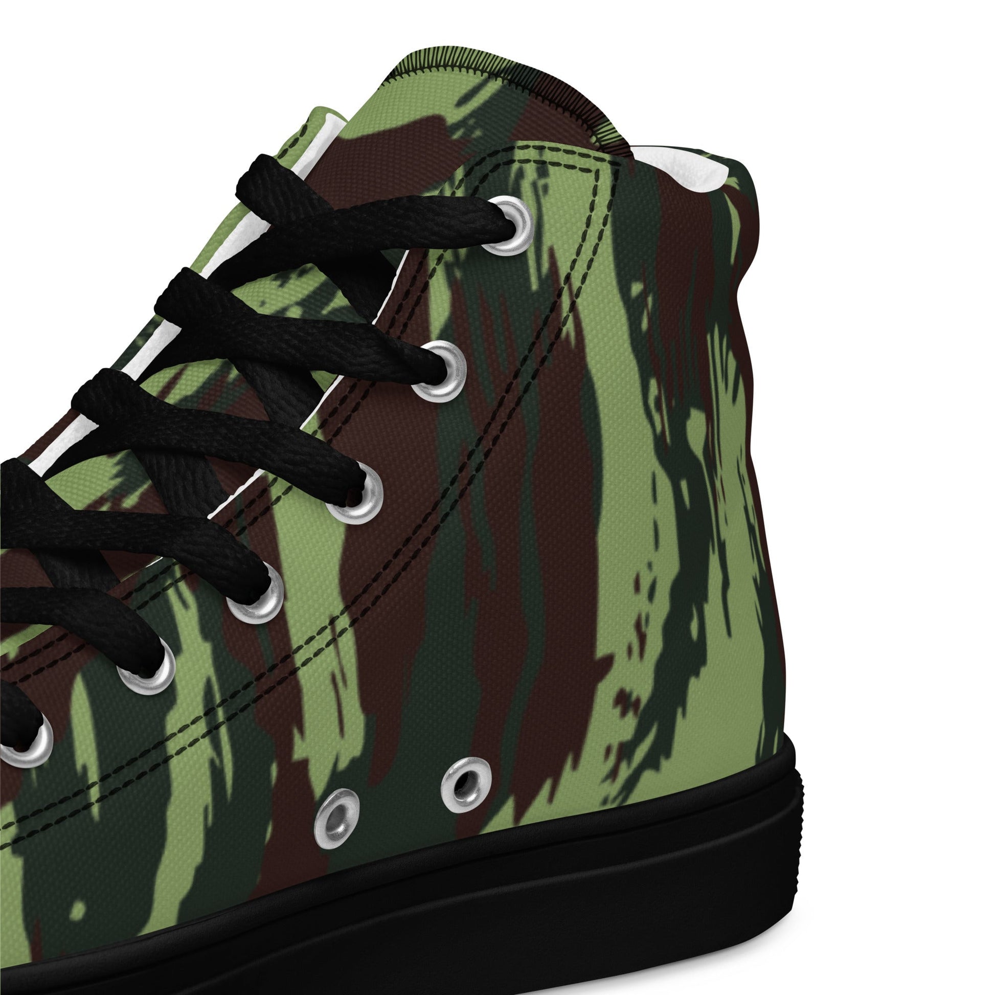 Portuguese Lizard Vertical CAMO Mens high top canvas shoes - High Top Canvas Shoes