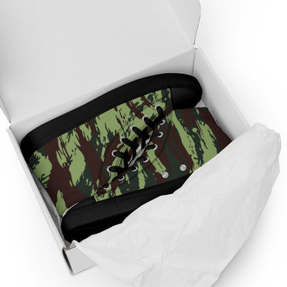 Portuguese Lizard Vertical CAMO Mens high top canvas shoes - High Top Canvas Shoes