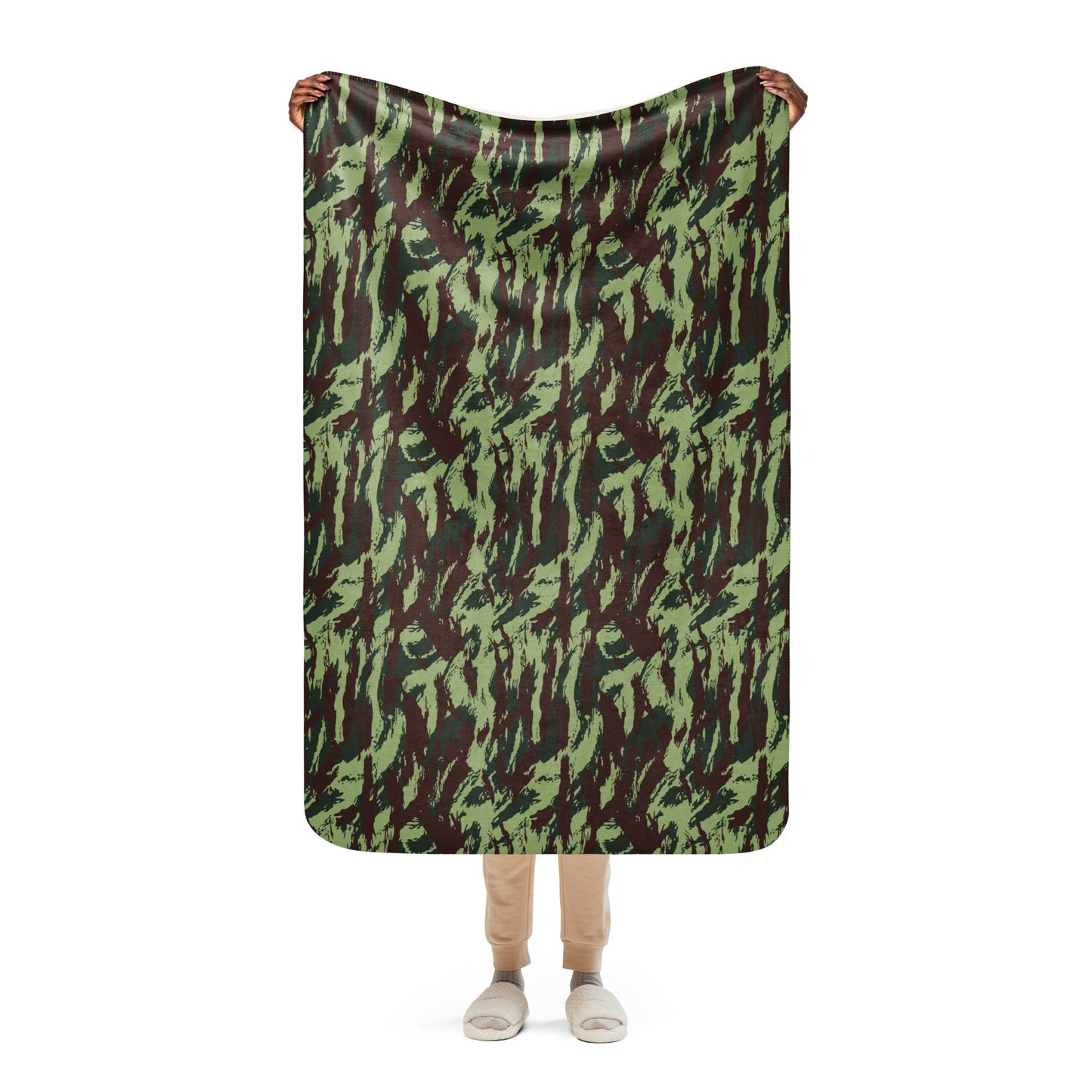 Portuguese Lizard Vertical CAMO Sherpa blanket - 37″×57″ - Blankets