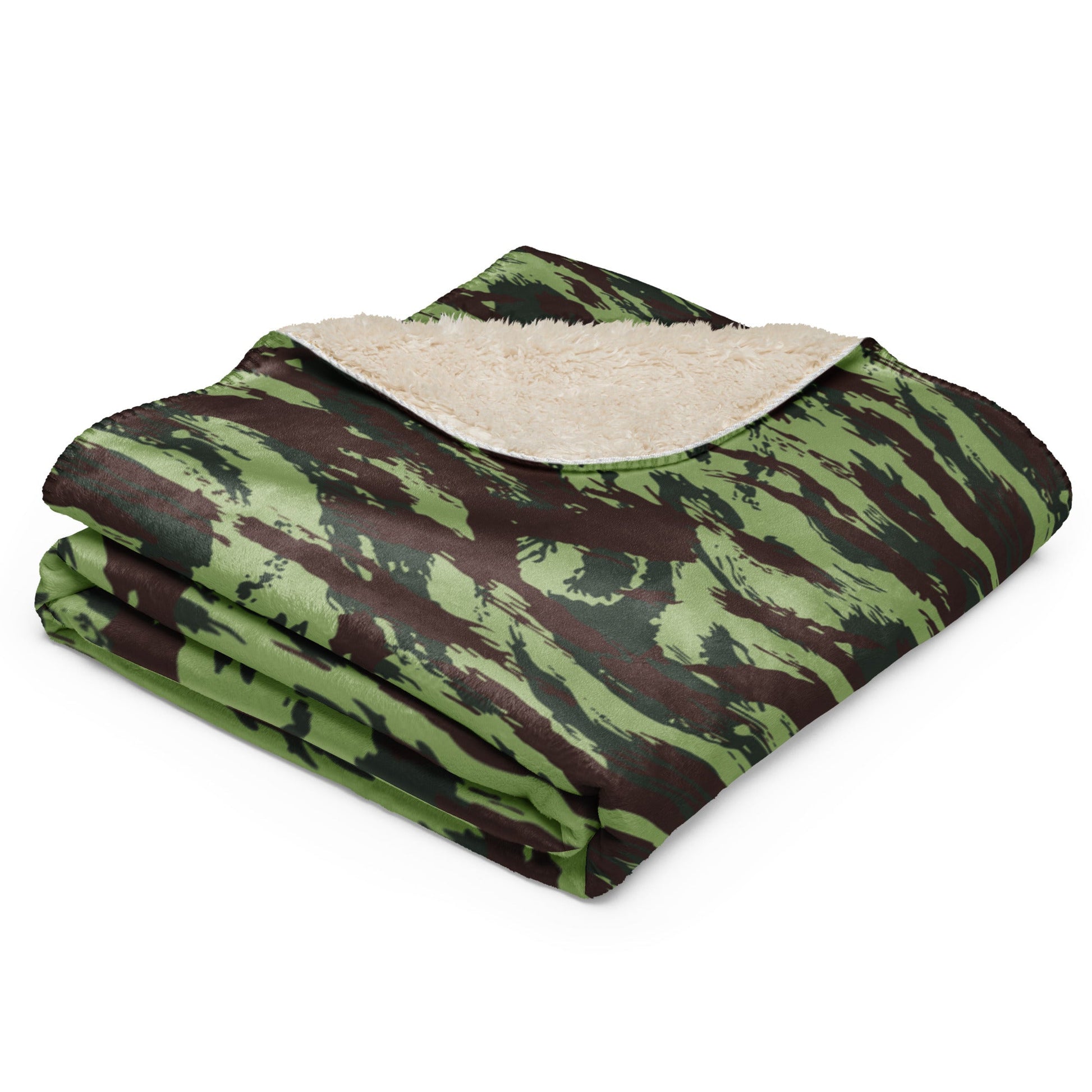 Portuguese Lizard Vertical CAMO Sherpa blanket - Blankets