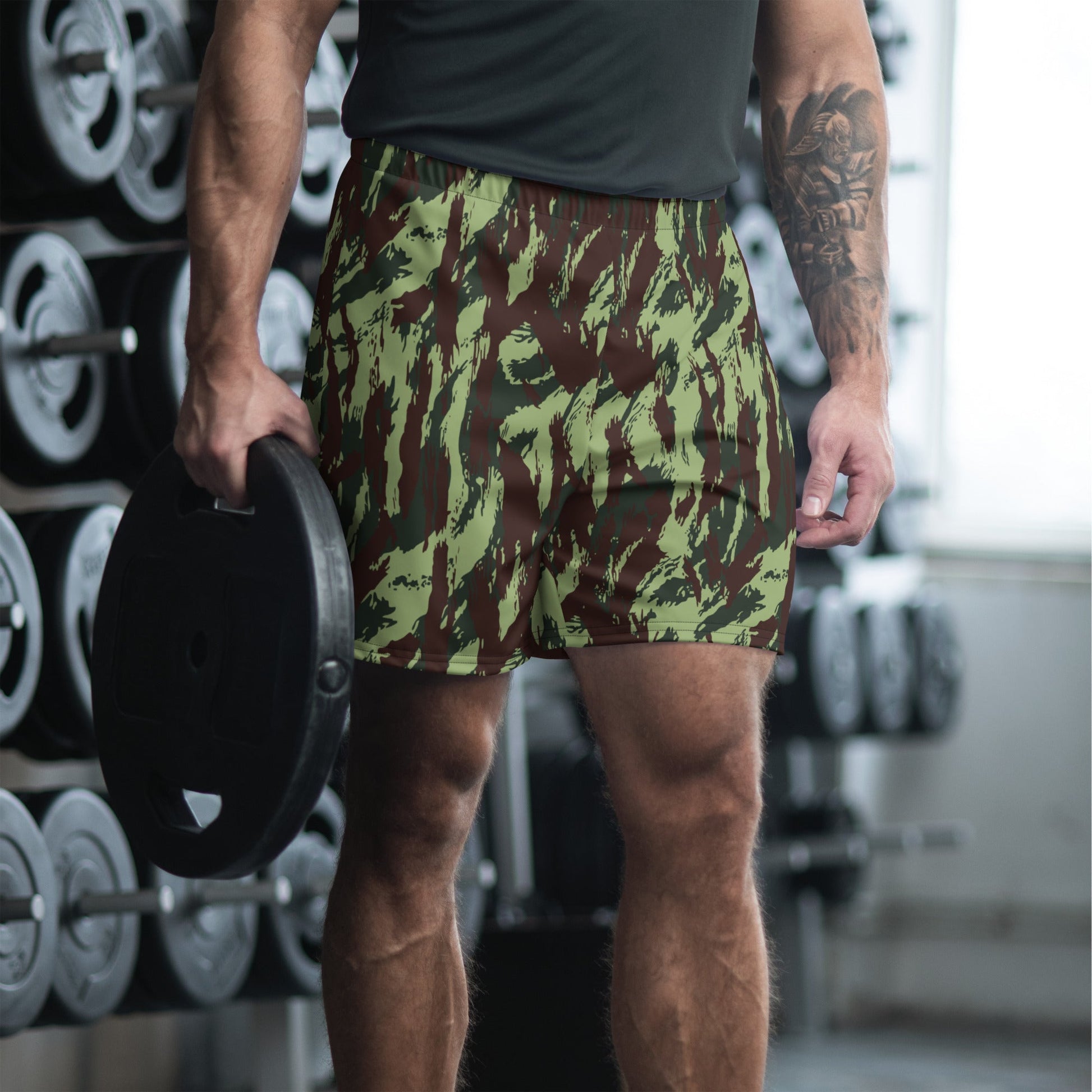 Portuguese Lizard Vertical CAMO Unisex Athletic Long Shorts - 2XS