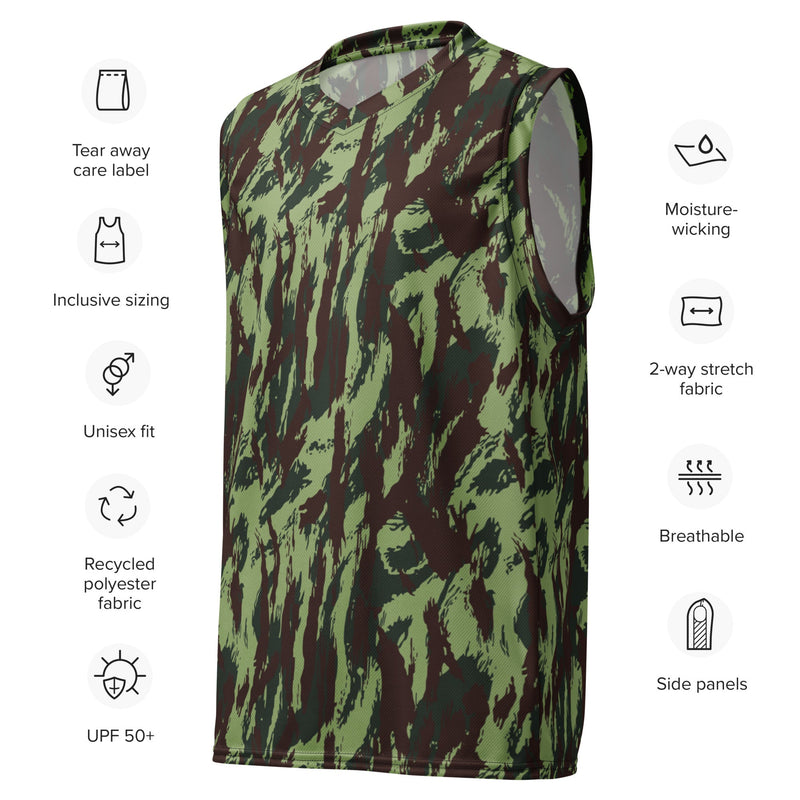 Lizard Portuguese Vertical CAMO Unisex Basketball Jersey