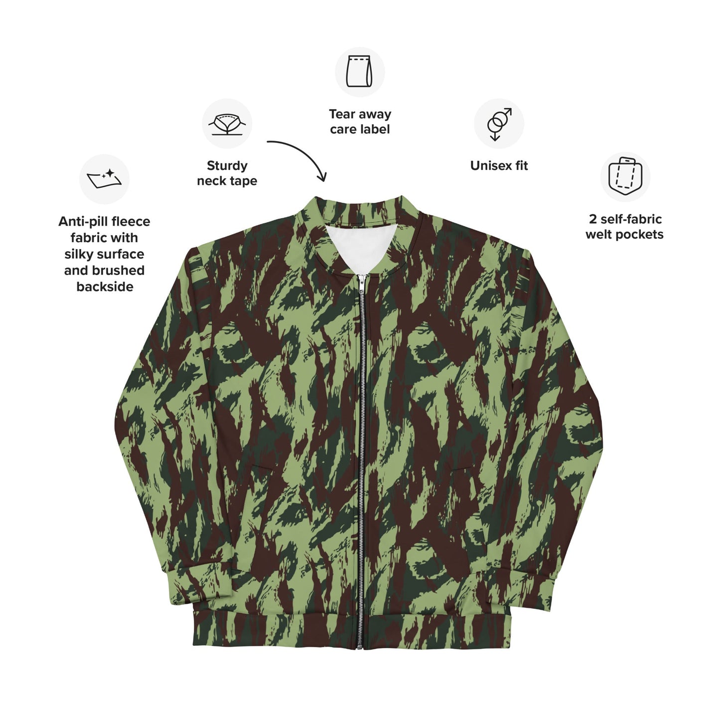 Portuguese Lizard Vertical CAMO Unisex Bomber Jacket - Jackets