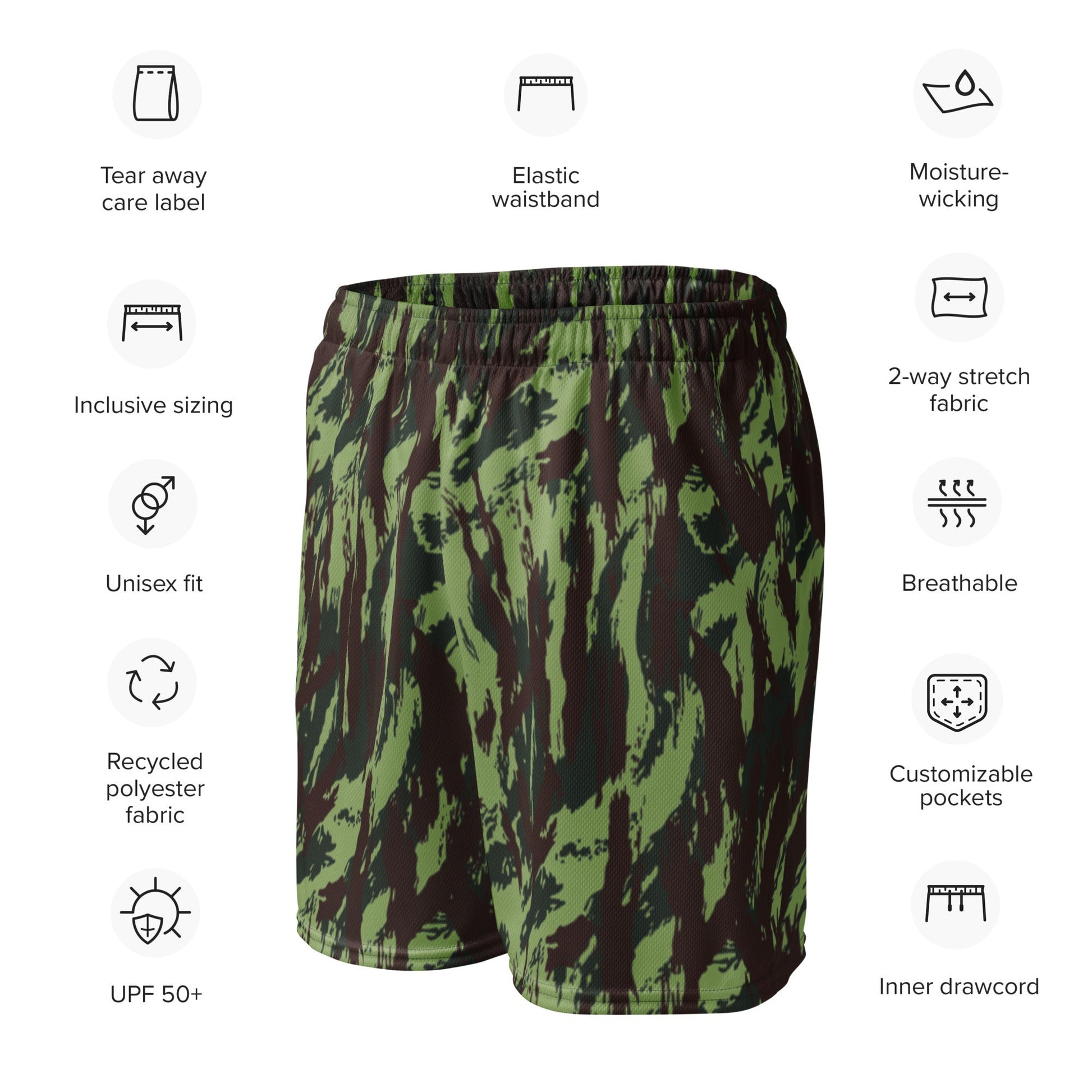 Portuguese Lizard Vertical CAMO Unisex mesh shorts - Mesh Shorts