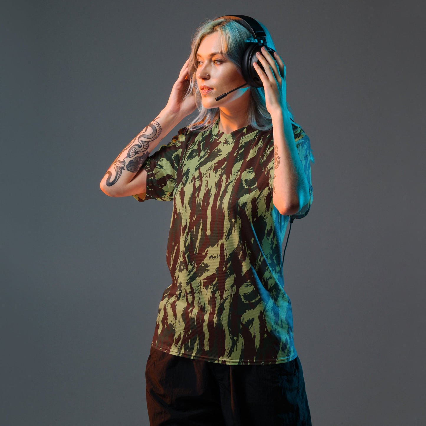 Portuguese Lizard Vertical CAMO unisex sports jersey - Sports Jerseys