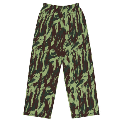 Portuguese Lizard Vertical CAMO unisex wide-leg pants - 2XS - Wide-leg Pants