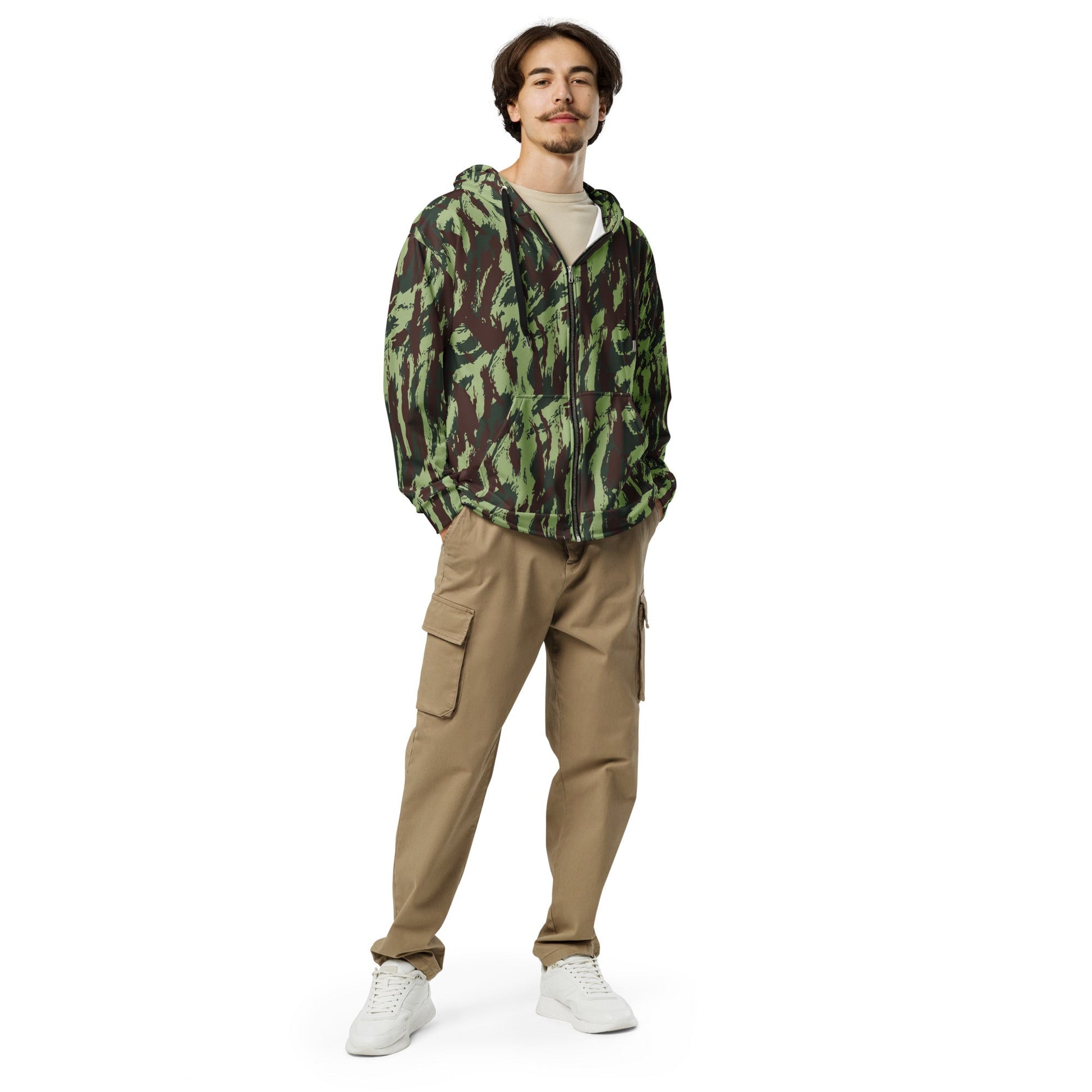 Portuguese Lizard Vertical CAMO Unisex zip hoodie - Zip Hoodies