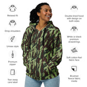 Lizard Portuguese Vertical CAMO Unisex Zip Hoodie