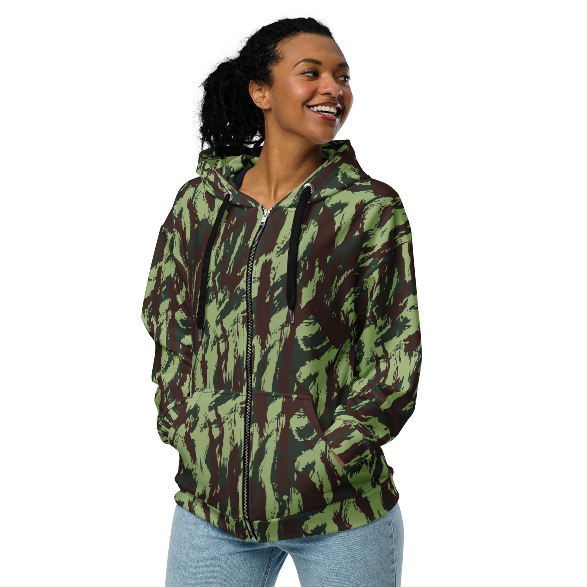 Portuguese Lizard Vertical CAMO Unisex zip hoodie - Zip Hoodies