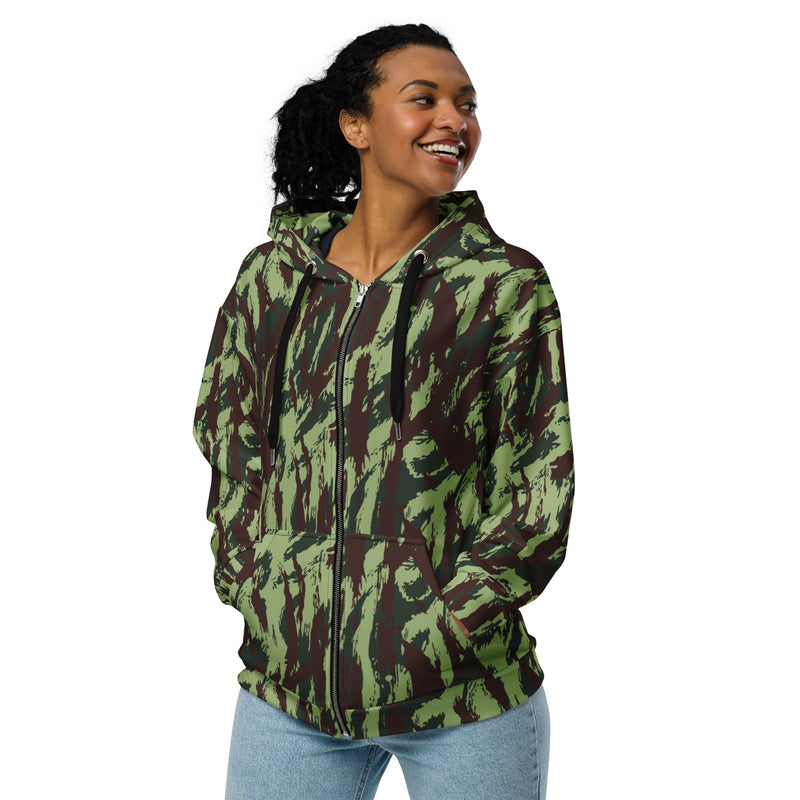 Lizard Portuguese Vertical CAMO Unisex Zip Hoodie