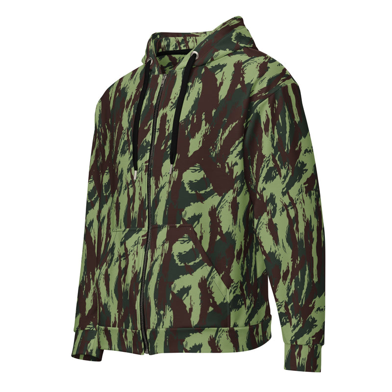 Lizard Portuguese Vertical CAMO Unisex Zip Hoodie