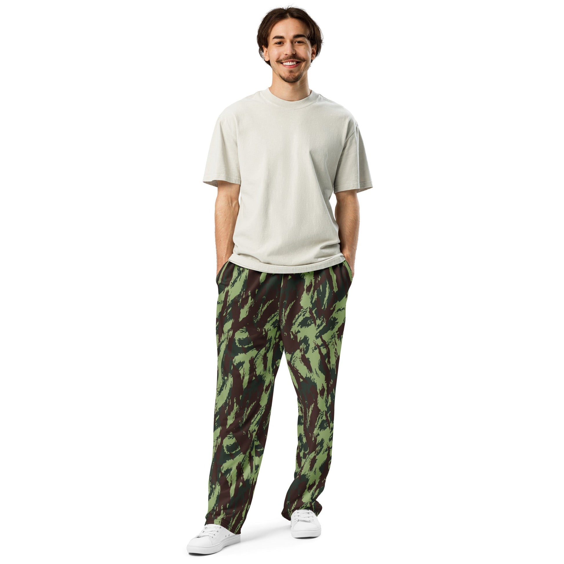 Portuguese Lizard Vertical CAMO Wide-leg joggers - Joggers