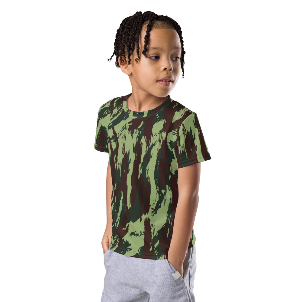 Portuguese M1964 Vertical Lizard CAMO Kids crew neck t-shirt - Crew Neck T-shirt