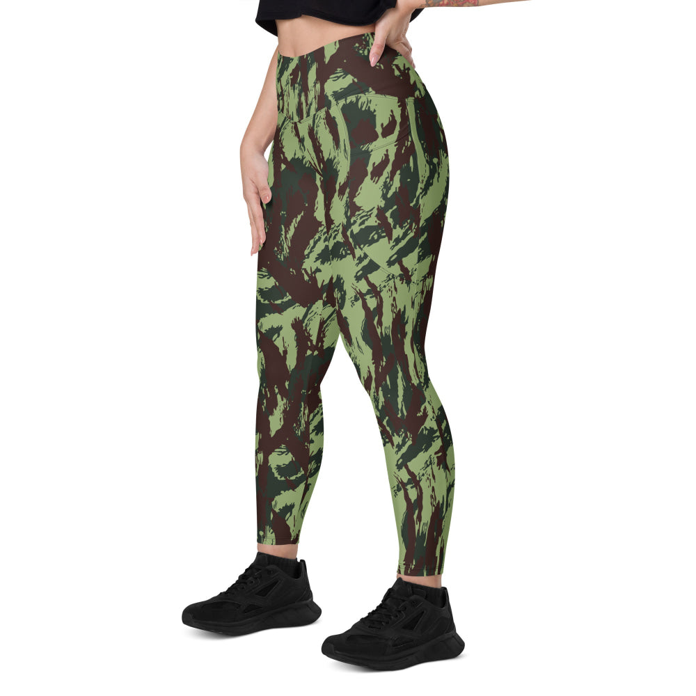 Portuguese M1964 Vertical Lizard CAMO Leggings with pockets - Womens With Pockets