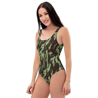 Portuguese M1964 Vertical Lizard CAMO One-Piece Swimsuit - Womens One-Piece Swimsuit
