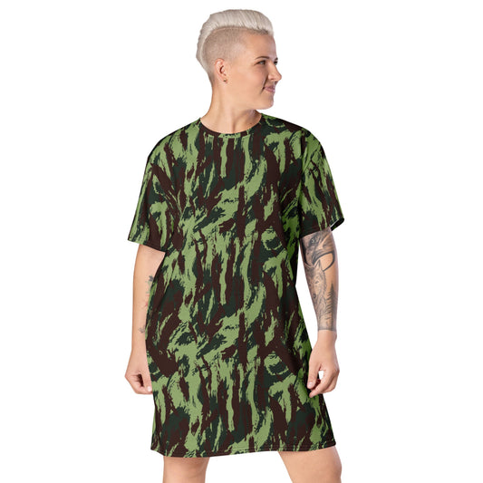 Portuguese M1964 Vertical Lizard CAMO T-shirt dress - 2XS - Womens T-Shirt Dress