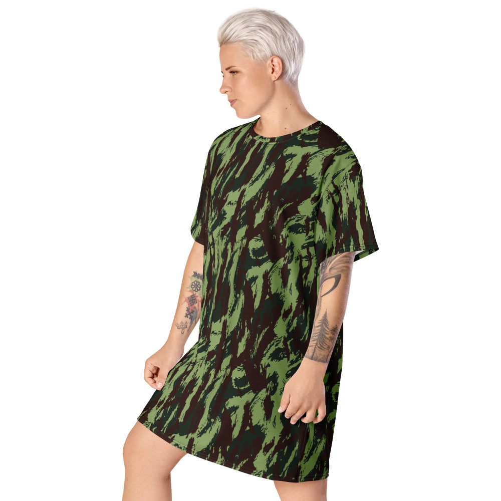 Portuguese M1964 Vertical Lizard CAMO T-shirt dress - Womens T-Shirt Dress