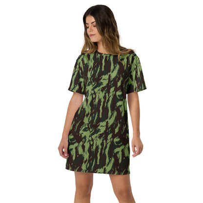 Portuguese M1964 Vertical Lizard CAMO T-shirt dress - Womens T-Shirt Dress