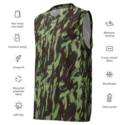 Portuguese M1964 Vertical Lizard CAMO unisex basketball jersey - Unisex Basketball Jersey