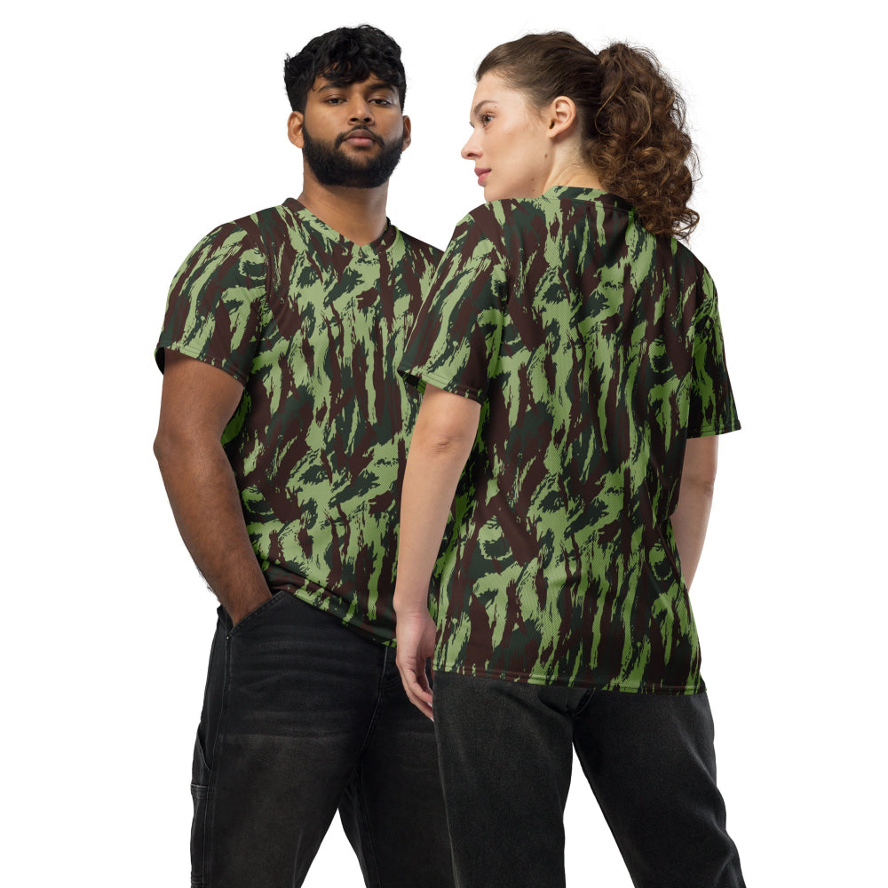 Portuguese M1964 Vertical Lizard CAMO unisex sports jersey - 2XS - Unisex Sports Jersey