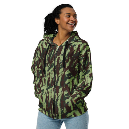 Portuguese M1964 Vertical Lizard CAMO Unisex zip hoodie - Zip Hoodie