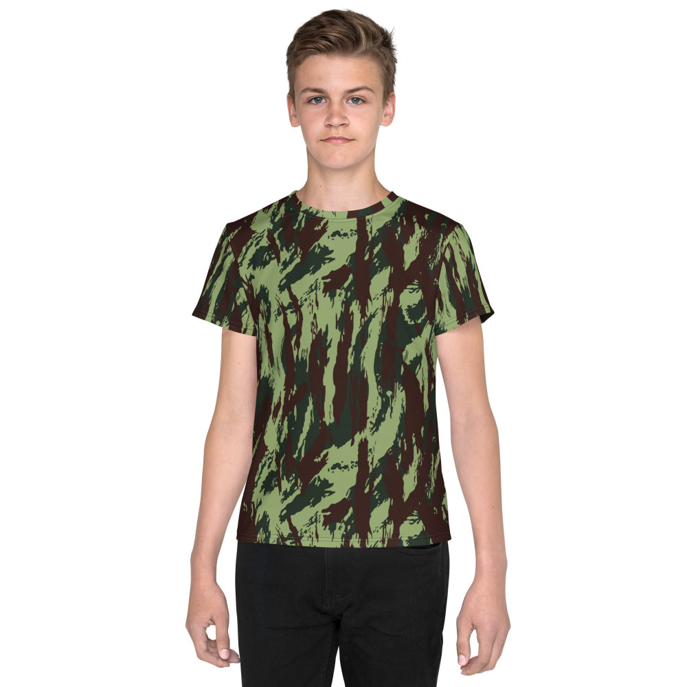 Portuguese M1964 Vertical Lizard CAMO Youth crew neck t-shirt - 8 - Crew Neck T-shirt