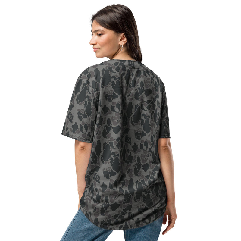 Frog Skin Midnight Marsh CAMO Unisex Baseball Jersey