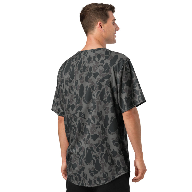 Frog Skin Midnight Marsh CAMO Unisex Baseball Jersey