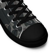 Frog Skin Midnight Marsh CAMO Mens High-Top Canvas Shoes
