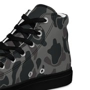 Frog Skin Midnight Marsh CAMO Mens High-Top Canvas Shoes