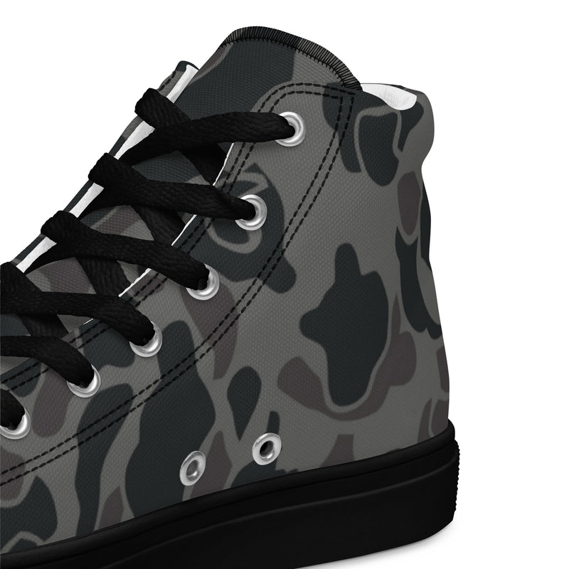 Frog Skin Midnight Marsh CAMO Mens High-Top Canvas Shoes