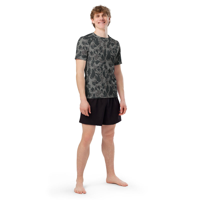 Frog Skin Midnight Marsh CAMO Mens Short-Sleeve Rash Guard - SS
