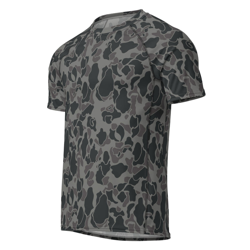 Frog Skin Midnight Marsh CAMO Mens Short-Sleeve Rash Guard - SS
