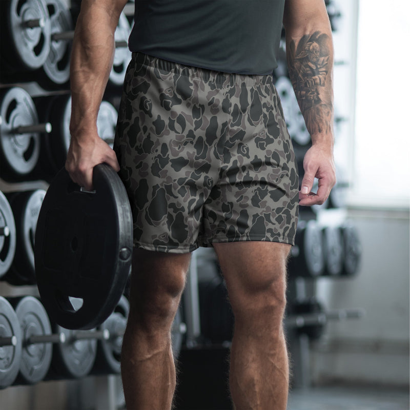 Frog Skin Midnight Marsh CAMO Unisex Athletic Long Shorts - 2XS