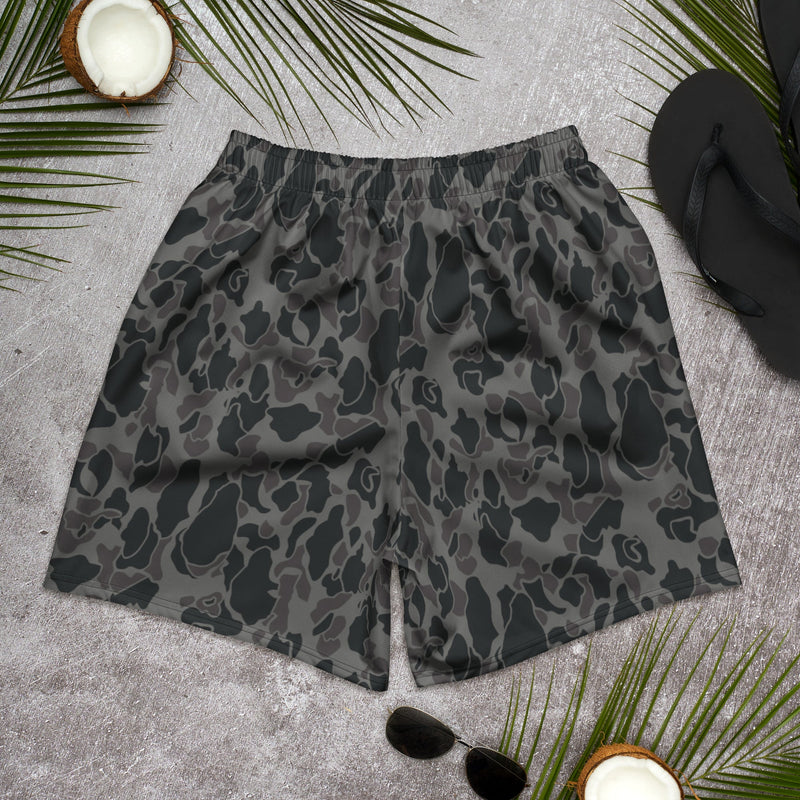 Frog Skin Midnight Marsh CAMO Unisex Athletic Long Shorts