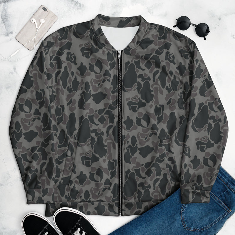 Frog Skin Midnight Marsh CAMO Unisex Bomber Jacket