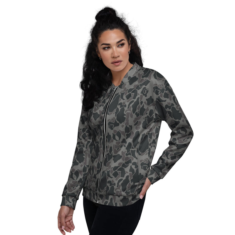 Frog Skin Midnight Marsh CAMO Unisex Bomber Jacket