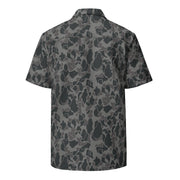 Frog Skin Midnight Marsh CAMO Unisex Short-Sleeve Button Shirt - Button-Up