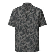 Frog Skin Midnight Marsh CAMO Unisex Short-Sleeve Button Shirt - Button-Up