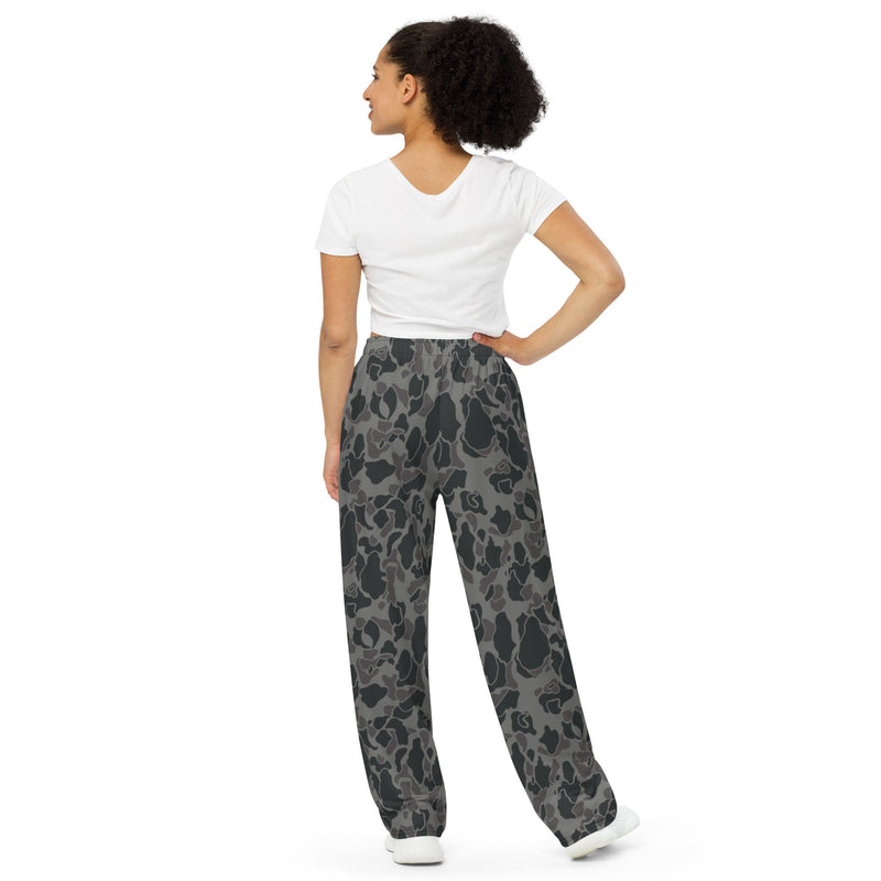 Frog Skin Midnight Marsh CAMO Unisex Wide-Leg Leisure Pants