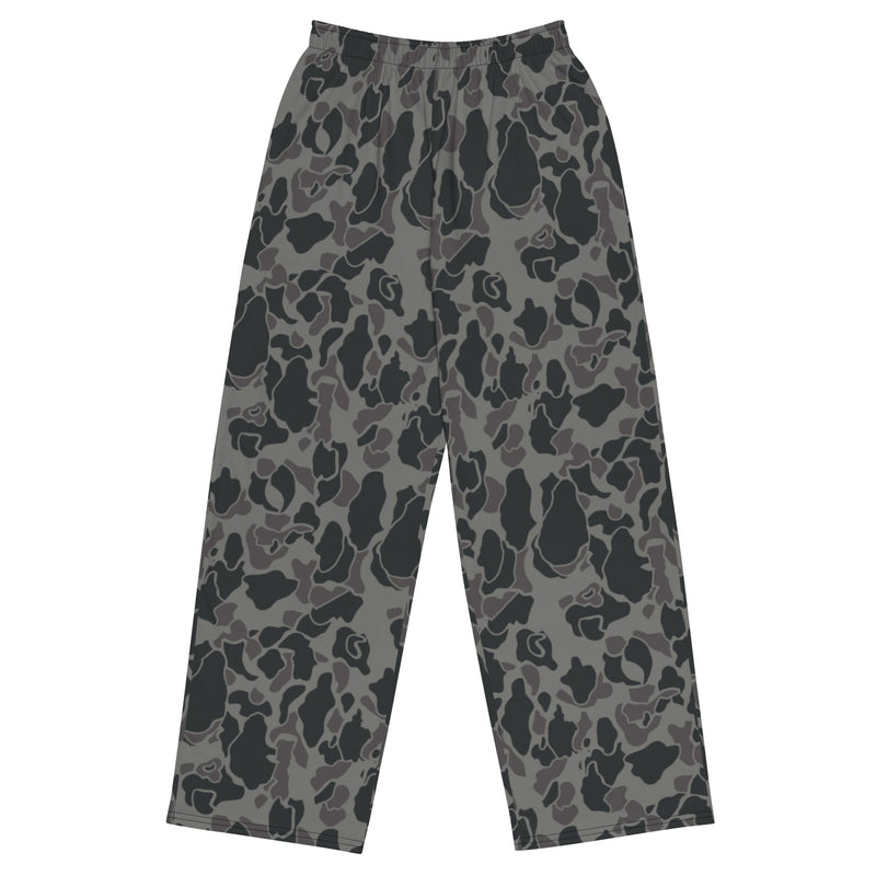 Frog Skin Midnight Marsh CAMO Unisex Wide-Leg Leisure Pants - 2XS