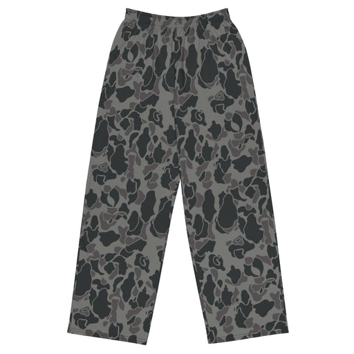 Frog Skin Midnight Marsh CAMO Unisex Wide-Leg Leisure Pants - 2XS