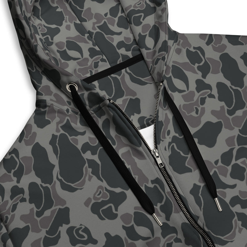 Frog Skin Midnight Marsh CAMO Unisex Zip Hoodie