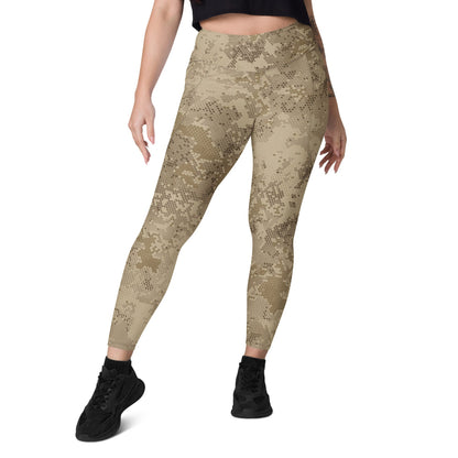 Rattlesnake Hex Desert CAMO Leggings with pockets - Womens With Pockets