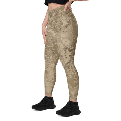 Rattlesnake Hex Desert CAMO Leggings with pockets - Womens With Pockets