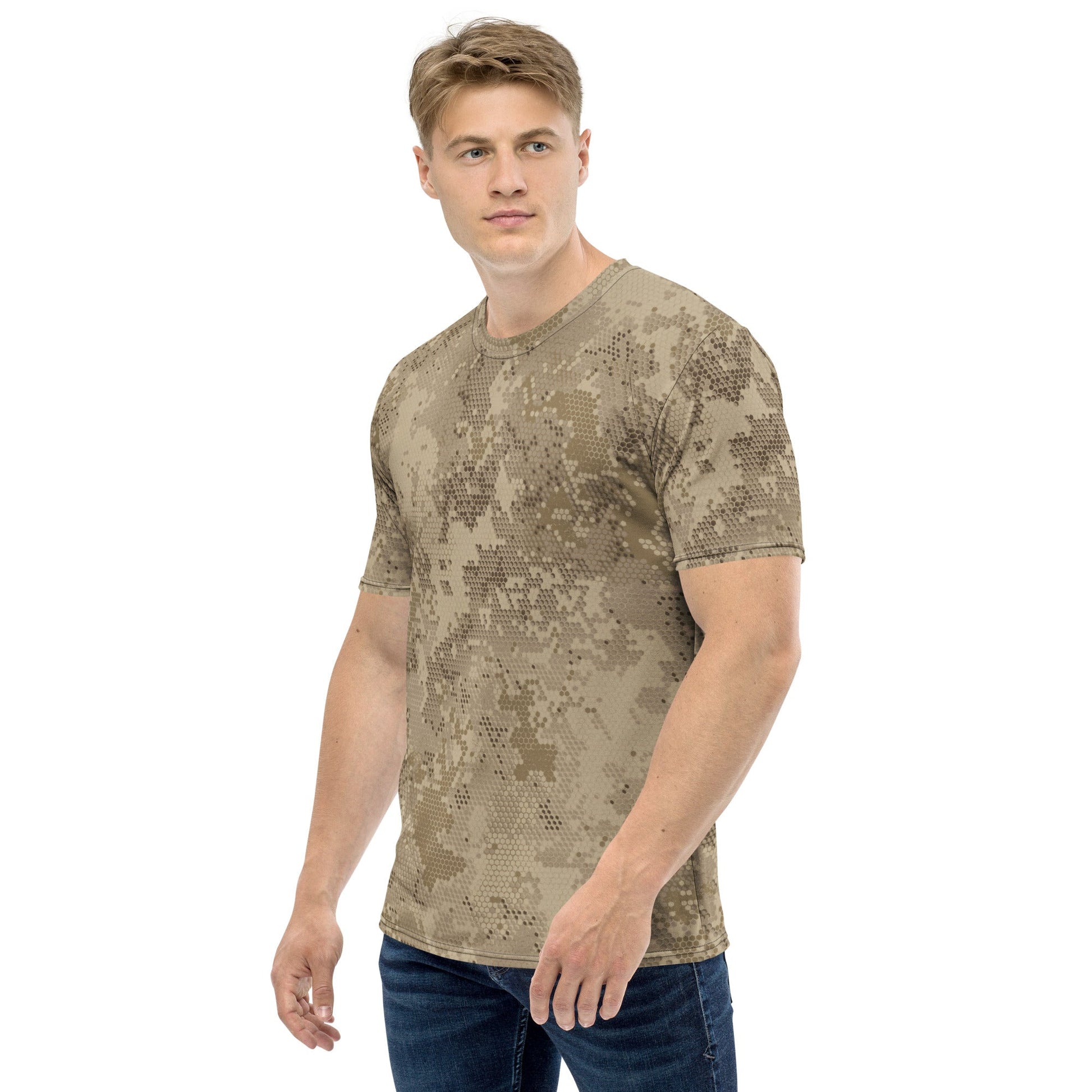 Rattlesnake Hex Desert CAMO Mens t-shirt - T-Shirts