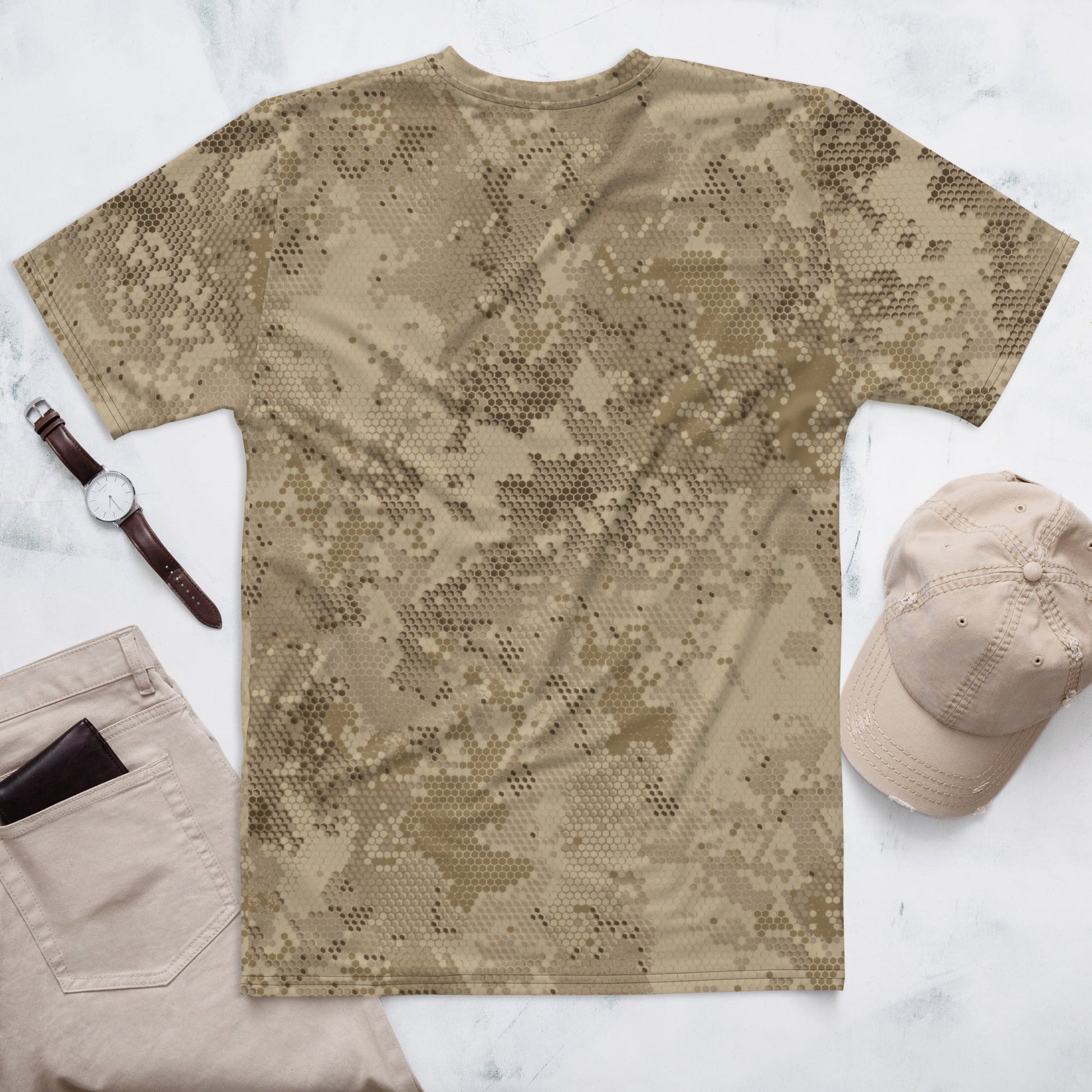 Rattlesnake Hex Desert CAMO Mens t-shirt - T-Shirts