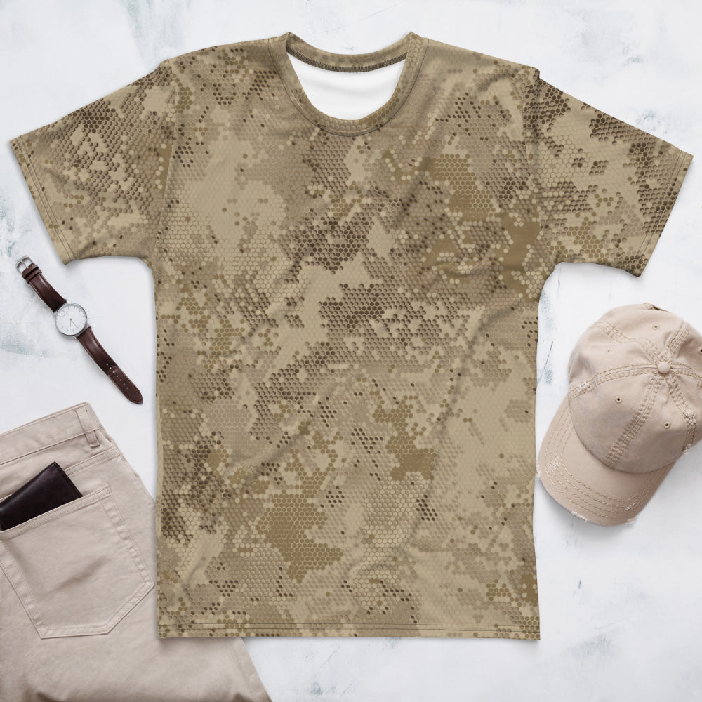 Rattlesnake Hex Desert CAMO Men’s t-shirt - XS - Mens T-Shirt